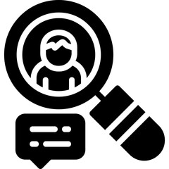 Recruitment Software Glyph Icon
