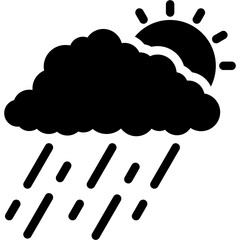 Heavy Rain Glyph Icon