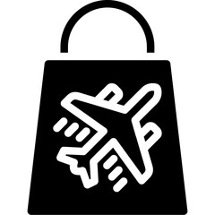 Duty-Free Shopping Glyph Icon