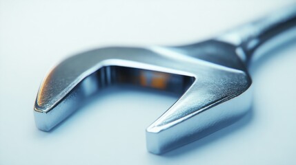 Obraz premium CloseUp of a Metallic Tool with Precision Design and Reflective Surface for Industrial or DIY