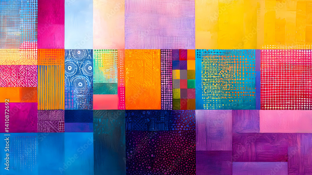 Poster abstract colorful geometric pattern design