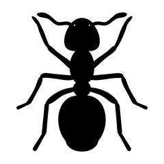 ant black silhouette icon - perfect for designs about jungle animals ant nature, wildlife, rainforest, vector art