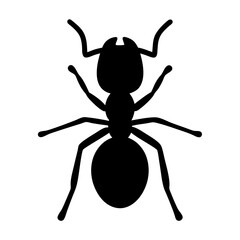 ant black silhouette icon - perfect for designs about jungle animals ant nature, wildlife, rainforest, vector art