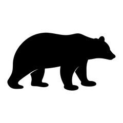 bear black silhouette icon - perfect for designs about jungle animals bear nature, wildlife, rainforest, vector art