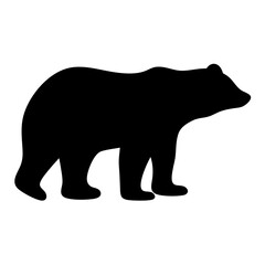 bear black silhouette icon - perfect for designs about jungle animals bear nature, wildlife, rainforest, vector art