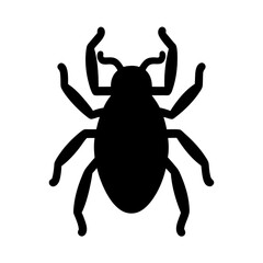 beetle black silhouette icon - perfect for designs about jungle animals beetle nature, wildlife, rainforest, vector art