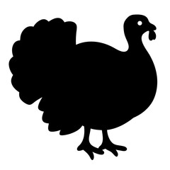 chicken black silhouette icon - perfect for designs about jungle animals chicken nature, wildlife, rainforest, vector art