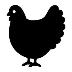 chicken hen black silhouette icon - perfect for designs about jungle animals chicken hen nature, wildlife, rainforest, vector art