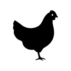 chicken hen black silhouette icon - perfect for designs about jungle animals chicken hen nature, wildlife, rainforest, vector art