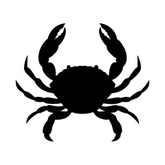crab black silhouette icon - perfect for designs about jungle animals crab nature, wildlife, rainforest, vector art