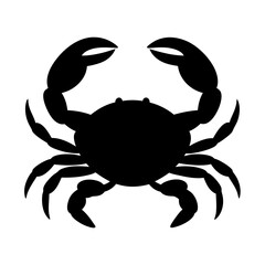 crab black silhouette icon - perfect for designs about jungle animals crab nature, wildlife, rainforest, vector art