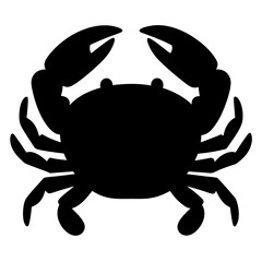 crab black silhouette icon - perfect for designs about jungle animals crab nature, wildlife, rainforest, vector art