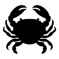 crab black silhouette icon - perfect for designs about jungle animals crab nature, wildlife, rainforest, vector art