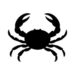 crab black silhouette icon - perfect for designs about jungle animals crab nature, wildlife, rainforest, vector art