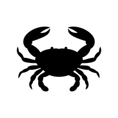 crab black silhouette icon - perfect for designs about jungle animals crab nature, wildlife, rainforest, vector art