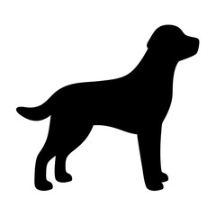 dog black silhouette icon - perfect for designs about jungle animals dog nature, wildlife, rainforest, vector art