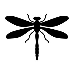 dragonfly black silhouette icon - perfect for designs about jungle animals dragonfly nature, wildlife, rainforest, vector art