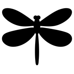 dragonfly black silhouette icon - perfect for designs about jungle animals dragonfly nature, wildlife, rainforest, vector art