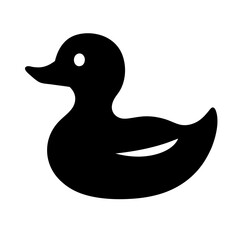 duckling black silhouette icon - perfect for designs about jungle animals duckling nature, wildlife, rainforest, vector art
