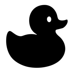 duckling black silhouette icon - perfect for designs about jungle animals duckling nature, wildlife, rainforest, vector art