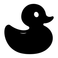 duckling black silhouette icon - perfect for designs about jungle animals duckling nature, wildlife, rainforest, vector art