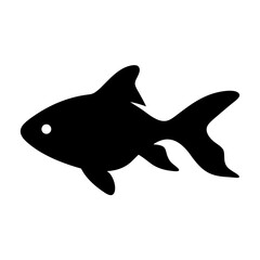 goldfish black silhouette icon - perfect for designs about jungle animals goldfish nature, wildlife, rainforest, vector art