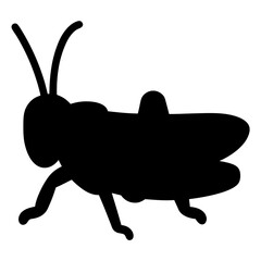 grasshopper black silhouette icon - perfect for designs about jungle animals grasshopper nature, wildlife, rainforest, vector art