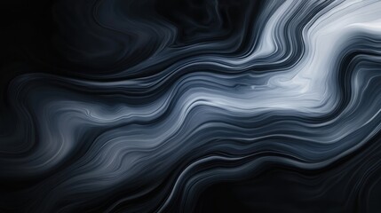 Fototapeta premium Fluid, dark, marbled abstract design pattern.