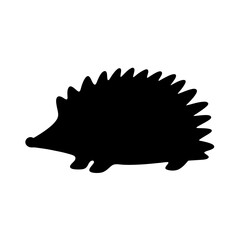 hedgehog black silhouette icon - perfect for designs about jungle animals hedgehog nature, wildlife, rainforest, vector art