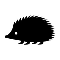 hedgehog black silhouette icon - perfect for designs about jungle animals hedgehog nature, wildlife, rainforest, vector art