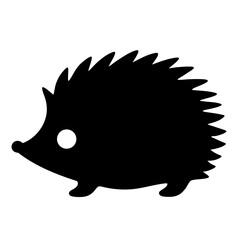 hedgehog black silhouette icon - perfect for designs about jungle animals hedgehog nature, wildlife, rainforest, vector art