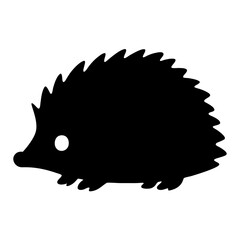 hedgehog black silhouette icon - perfect for designs about jungle animals hedgehog nature, wildlife, rainforest, vector art