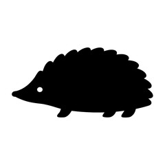 hedgehog black silhouette icon - perfect for designs about jungle animals hedgehog nature, wildlife, rainforest, vector art