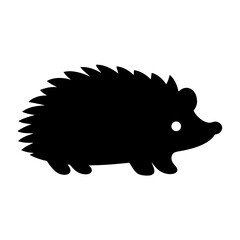 hedgehog black silhouette icon - perfect for designs about jungle animals hedgehog nature, wildlife, rainforest, vector art