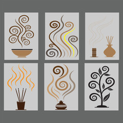 Geometric and Floral Designs Silhouettes – Black Vector Shapes & Abstract Banner Art & Illustration