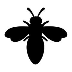 honeybee black silhouette icon - perfect for designs about jungle animals honeybee nature, wildlife, rainforest, vector art