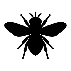 honeybee black silhouette icon - perfect for designs about jungle animals honeybee nature, wildlife, rainforest, vector art