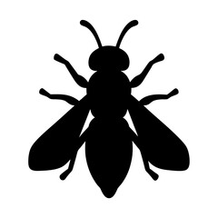 honeybee black silhouette icon - perfect for designs about jungle animals honeybee nature, wildlife, rainforest, vector art