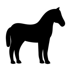 horse black silhouette icon - perfect for designs about jungle animals horse nature, wildlife, rainforest, vector art