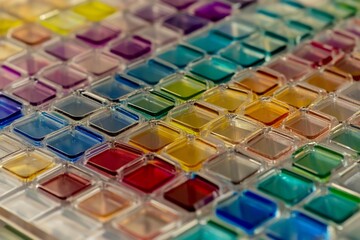 vivid representation of a gene expression heatmap, showcasing patterns and colors, clean design, no