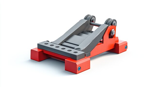 Hydraulic Jack Industrial Lifting Tool with Red Base and Metal Components for HeavyDuty Appli