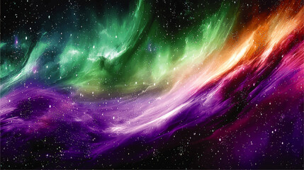 Obraz premium Mesmerizing Colorful Space Galaxy Vector Illustration Background with Cosmic Nebula Design and Vibrant Starry Universe for Abstract Wallpapers Artwork and Graphic Design