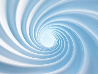 Abstract blue and white swirl tunnel