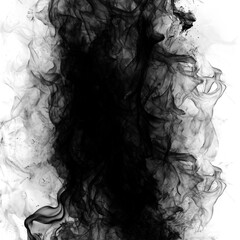 Fototapeta premium Black Smoke Brush Effect Transparan Background