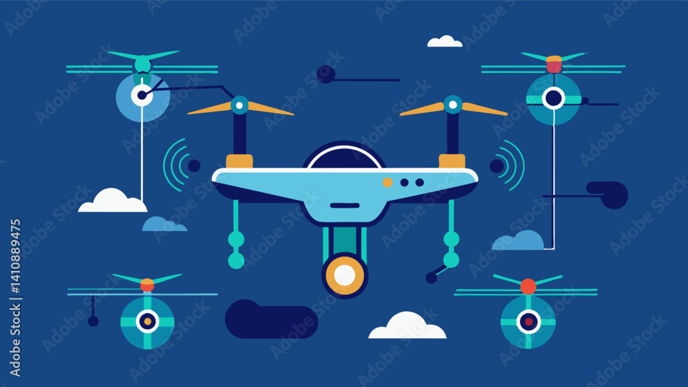 Poster with their advanced ai capabilities the drones can predict and identify potential issues with the ev