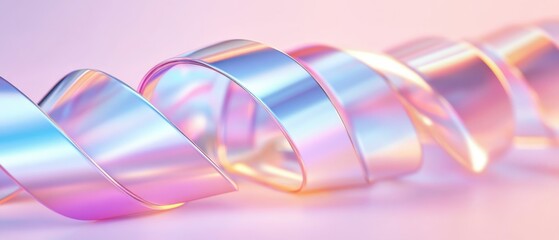 Iridescent ribbon abstract