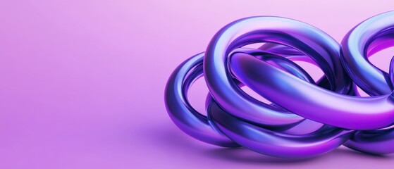 Fototapeta premium Abstract twisted purple shape