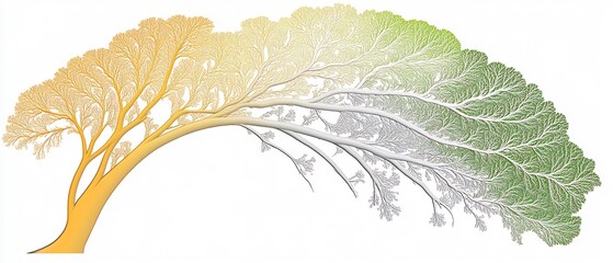 modern phylogenetic tree visualization, clear hierarchy and vibrant colors, isolated on white, no