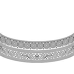 Ornamental Border in Black and White: Elegant Design Elements