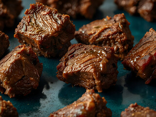 Haitian Griot - Crispy fried beef chunks with golden-brown exterior